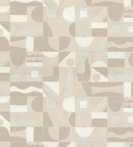Gourna Wallpaper by Casamance Travertin/Nacre
