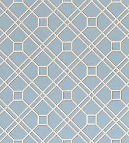 Langdale Trellis Wallpaper by GP & J Baker Soft Blue