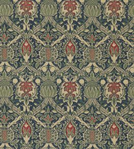 Granada Fabric by Morris & Co Indigo/Red
