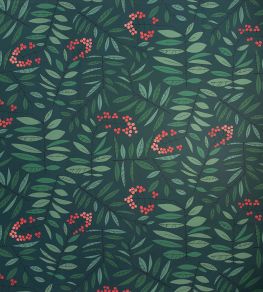 Grand Leaf Berry Mural by MissPrint Green