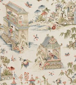 Grand Palace Fabric by Thibaut Taupe