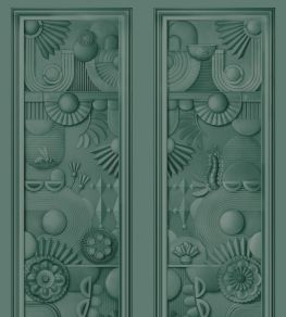 Greenhouse Gathering Window Mural by Moooi Forest Green