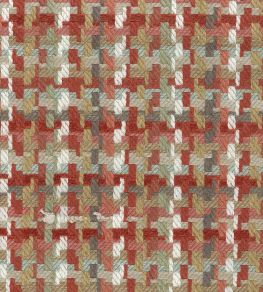 Hadlow Fabric by Nina Campbell Coral/Taupe/Duck Egg