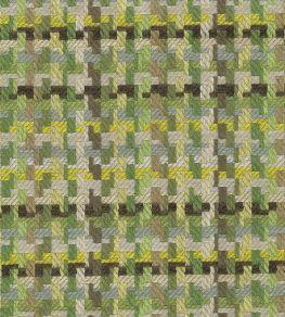 Hadlow Fabric by Nina Campbell Green/Chocolate/Chartreuse