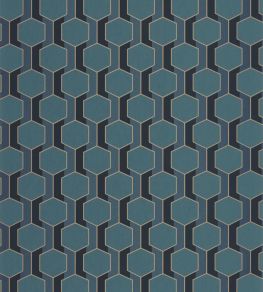 Hamilton Wallpaper by Casadeco Bleu Paon