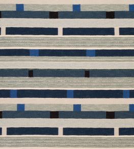 Hanging 1925 Fabric by Christopher Farr Cloth Indigo