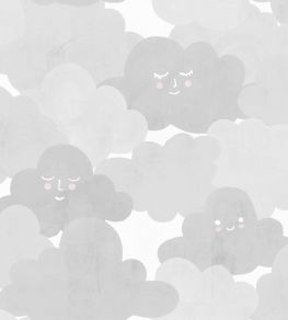 Happy Clouds Wallpaper by Rebel Walls Graphite