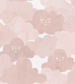 Happy Clouds Wallpaper by Rebel Walls Pink