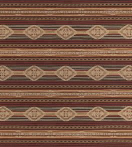 Harlech Fabric by Mulberry Home Red/Lovat/Sand