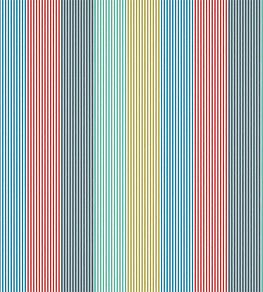 Funfair Stripe Fabric by Harlequin Ink/Aqua/Kiwi/Marine/Poppy