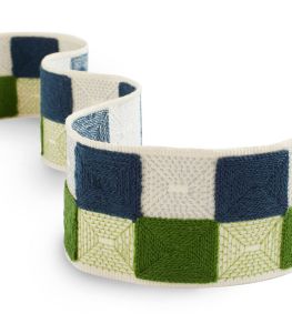 Hatchett Braid Trimming by James Hare Blue/Green