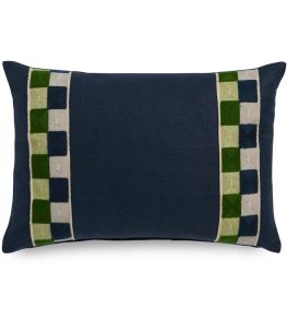 Hatchett Silk Cushion 35 x 50cm by James Hare Blue/Green