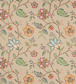 Havana Fabric by Jane Churchill Copper/Aqua