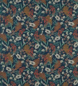 Hazelbury Linen Fabric by Studio G Midnight/Spice