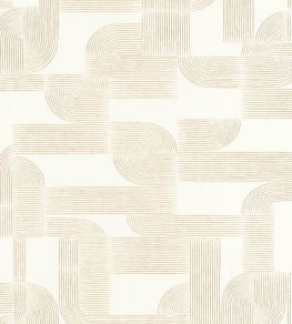 Hector Wallpaper by Casamance Blanc / Dore