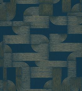 Hector Wallpaper by Casamance Petrole / Dore