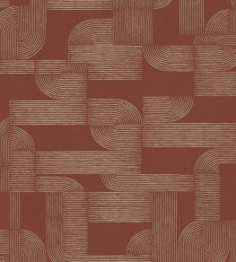 Hector Wallpaper by Casamance Terracotta / Dore