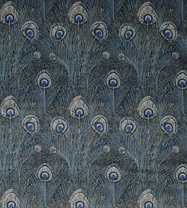 Hera Feather in Ladbroke Linen Fabric by Liberty Lapis