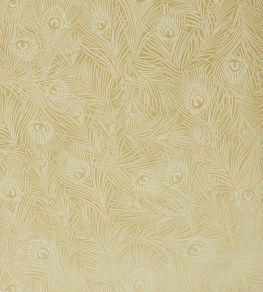 Hera Plume Wallpaper by Liberty Pewter Gold