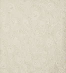 Hera Plume Wallpaper by Liberty Pewter White