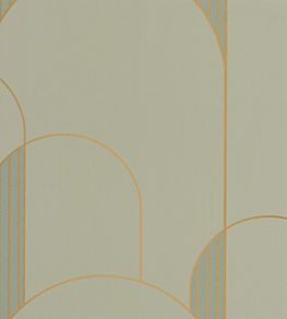 High Walls Wallpaper by Caselio Golden Almond Green