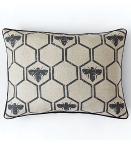 Honey Bees Cushion 40 x 60cm by Barneby Gates Charcoal