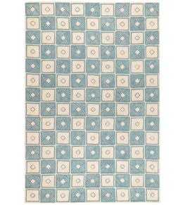 Hop Scotch Rug by GP & J Baker Aqua