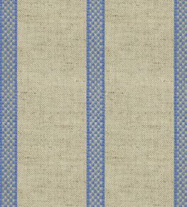 Hopsack Stripe Fabric by Ian Mankin Airforce