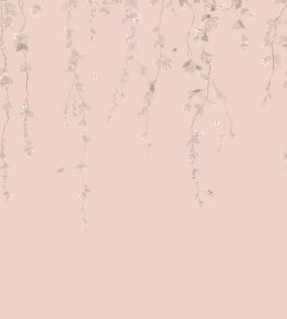 Hummingbirds Flora Mural by Cole & Son Stone on Rose Quartz