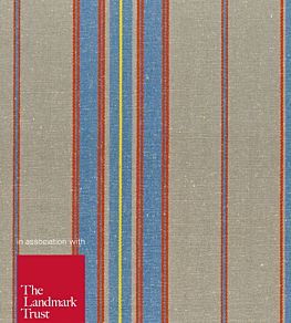 Sackville Stripe Fabric by Ian Mankin Monarch Blue