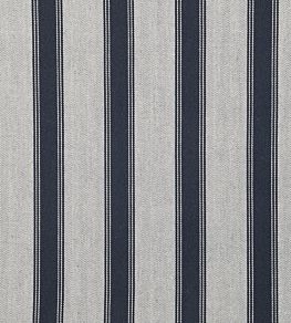 Blazer Stripe Fabric by Ian Mankin Dark Navy