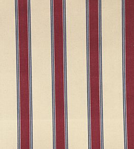 Blazer Stripe Fabric by Ian Mankin Peony/Airforce