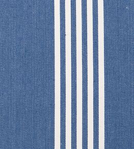 Oxford Stripe Fabric by Ian Mankin Navy