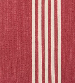 Oxford Stripe Fabric by Ian Mankin Peony