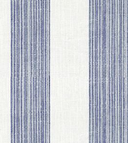 Lulworth Stripe Fabric by Ian Mankin Cobalt
