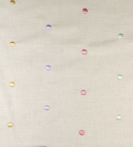 Embroidered Rainbow Spot Fabric by Ian Mankin 1