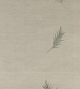Embroidered Union Fern Fabric by Ian Mankin Sage