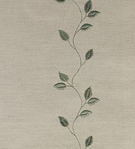 Embroidered Union Leaf Fabric by Ian Mankin Sage