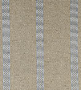 Hopsack Stripe Fabric by Ian Mankin Bluebell
