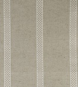 Hopsack Stripe Fabric by Ian Mankin Natural