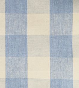 Avon Check Fabric by Ian Mankin Bluebell
