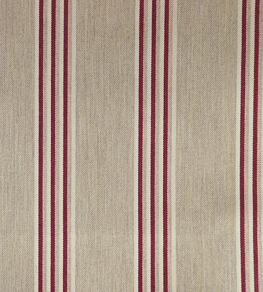 Henley Stripe Fabric by Ian Mankin Cream/Peony