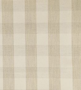 Suffolk Check Large Fabric by Ian Mankin Cream