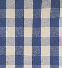 Suffolk Check Large Fabric by Ian Mankin Indigo