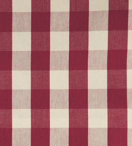 Suffolk Check Large Fabric by Ian Mankin Peony