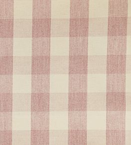 Suffolk Check Large Fabric by Ian Mankin Pink