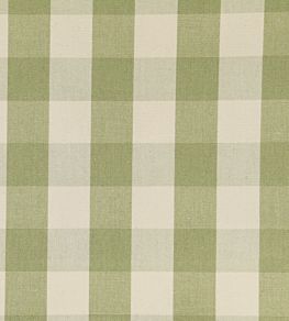Suffolk Check Large Fabric by Ian Mankin Sage