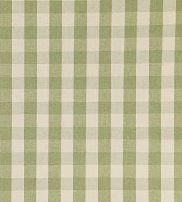 Suffolk Check Small Fabric by Ian Mankin Sage