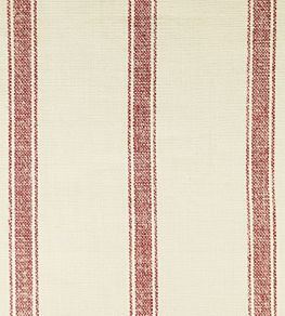 Angus Stripe Fabric by Ian Mankin Red