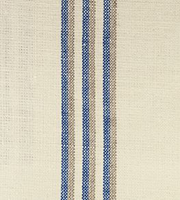 Grain Stripe Fabric by Ian Mankin Indigo